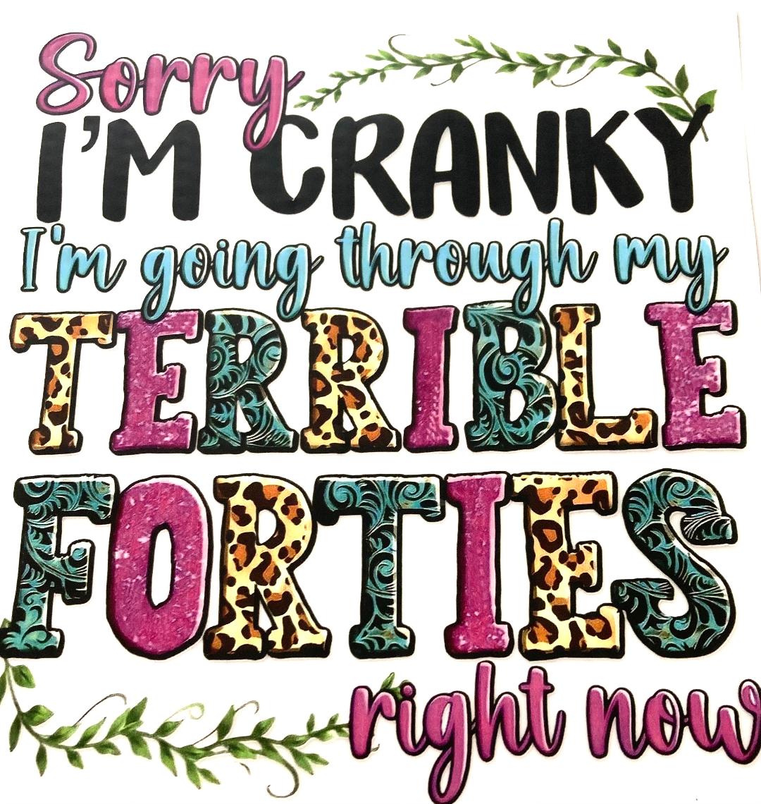 Sorry I'm Cranky Tee Shirt Claim
