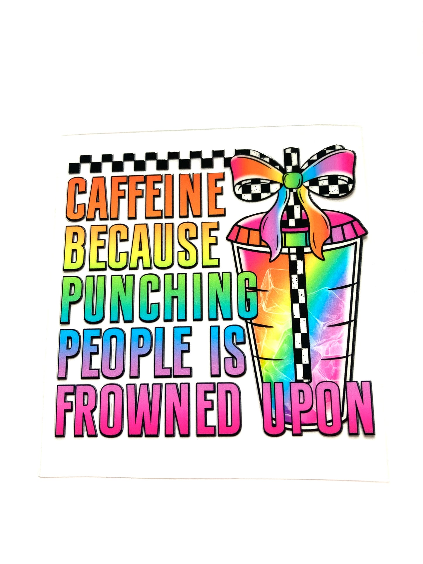 Caffeine Because Punching People Is Frowned Upon Cup Wrap