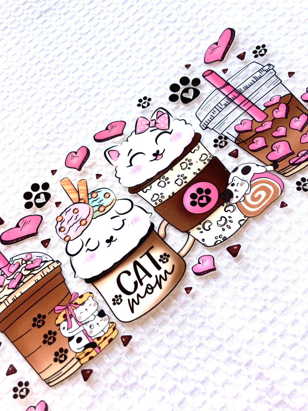 Cat Mom Cup Wrap