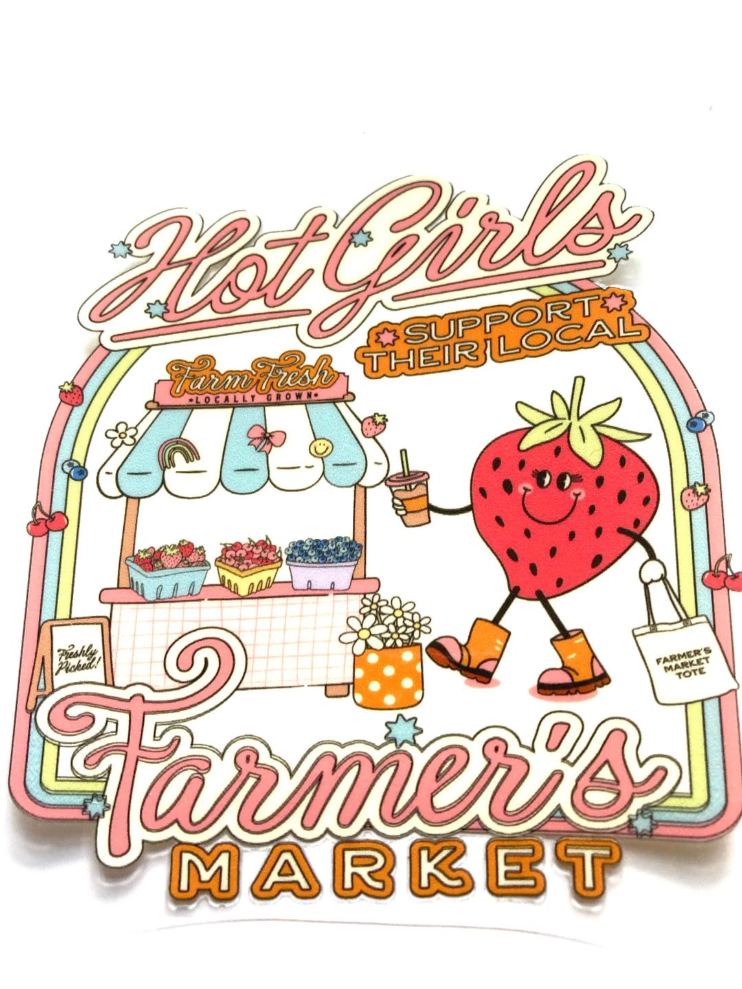 Hot Girls Support Their Local Farmer's Market Cup Wrap