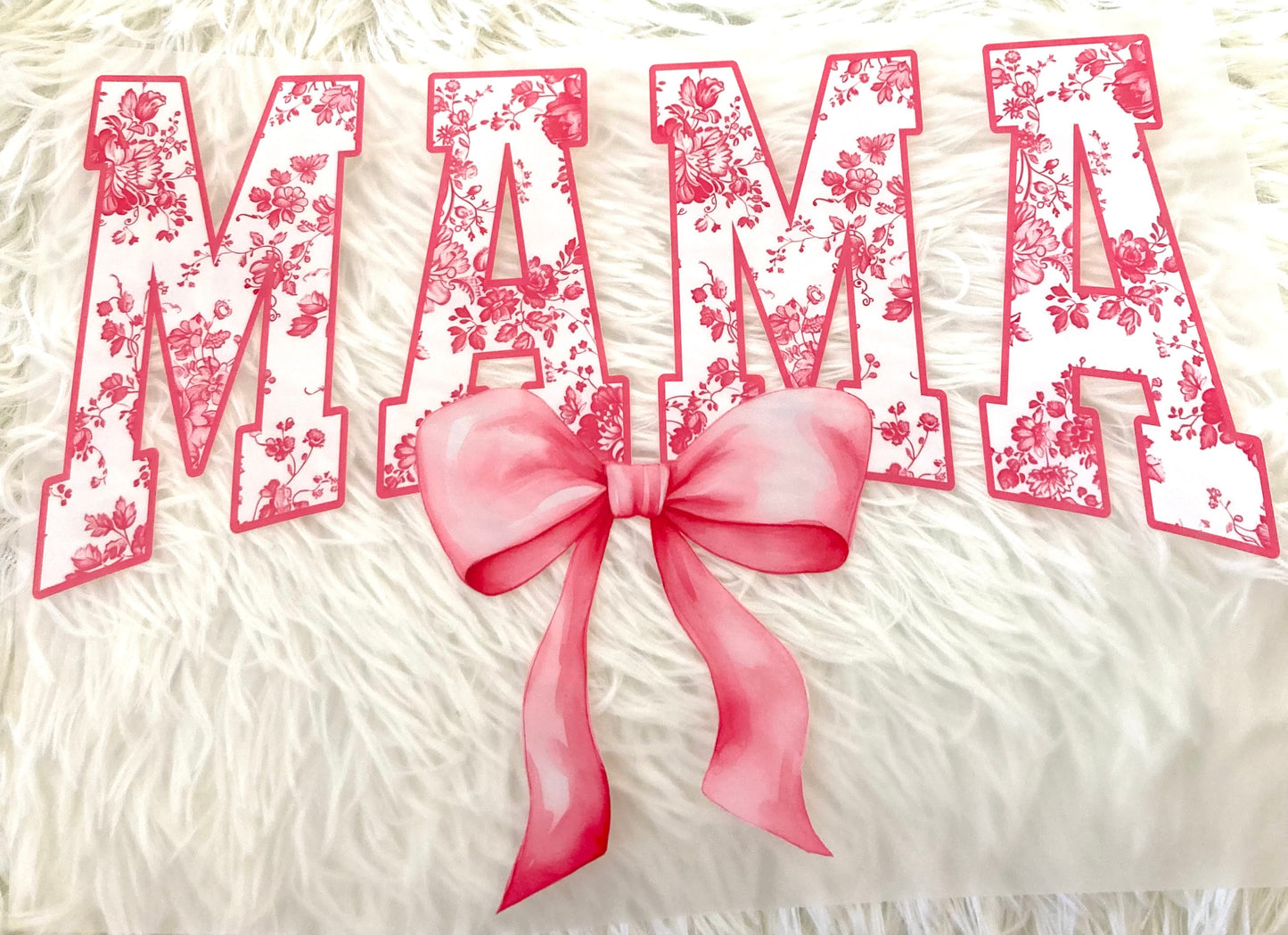 Pink Bow Mama Tee Shirt Claim