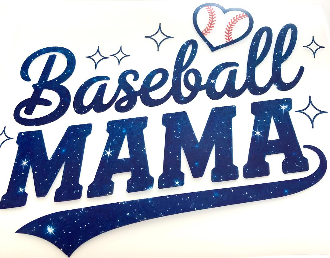 Blue Baseball Mama Tshirt Claim