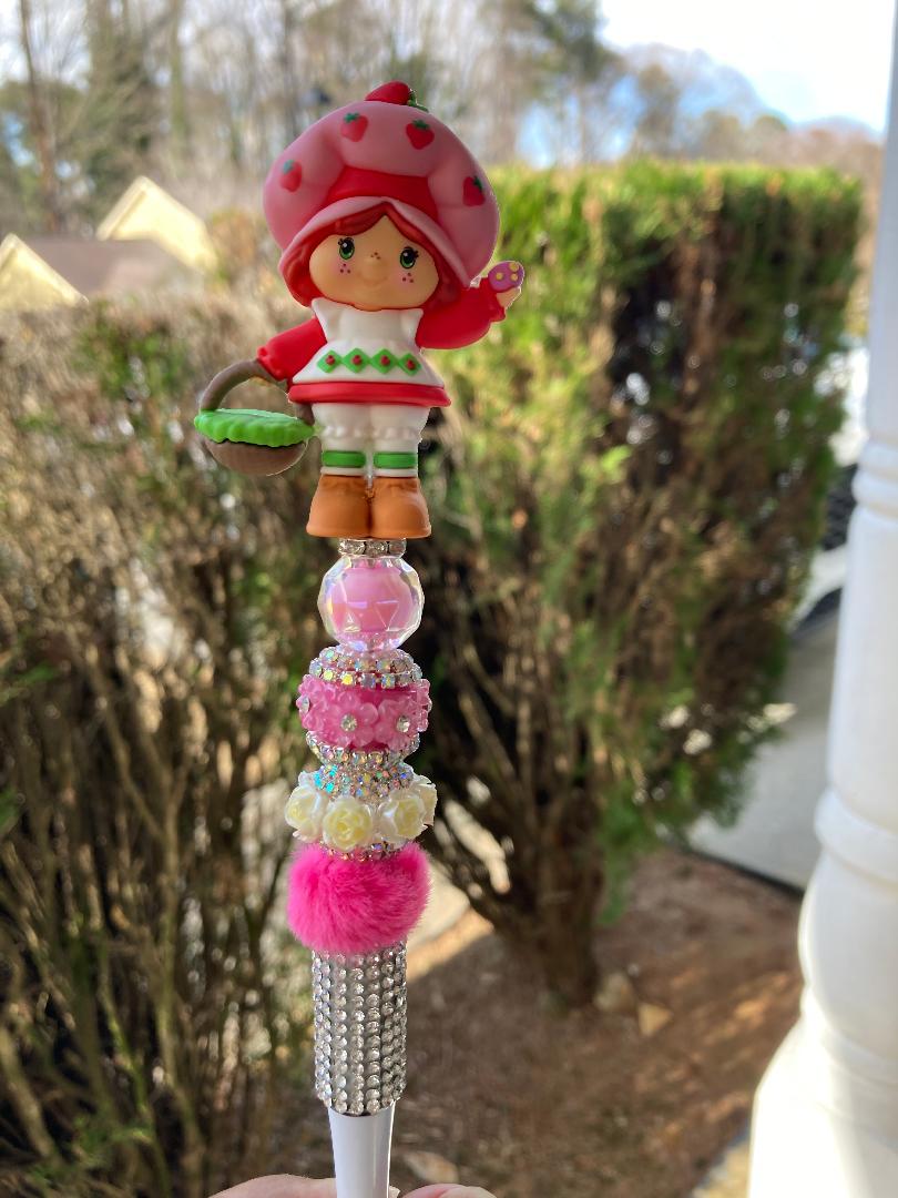 Strawberry Shortcake Character Beaded Pen