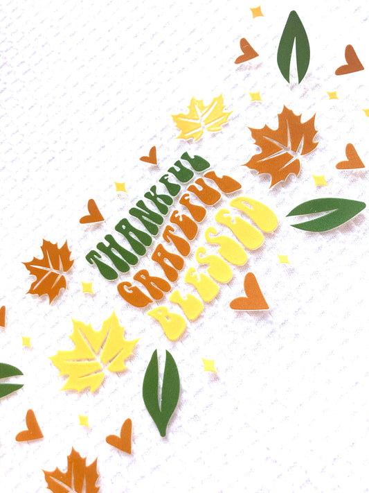 Thankful Grateful Blessed Cup Wrap