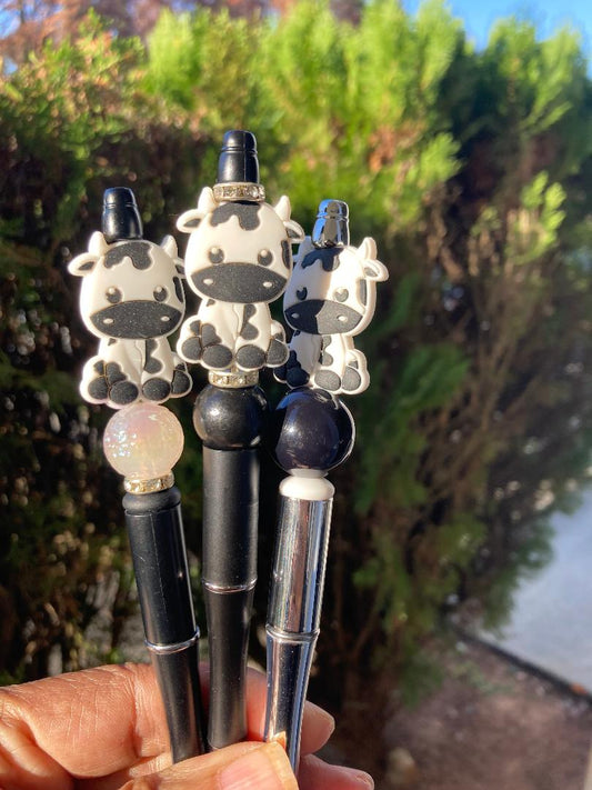 Cow Beaded Pen