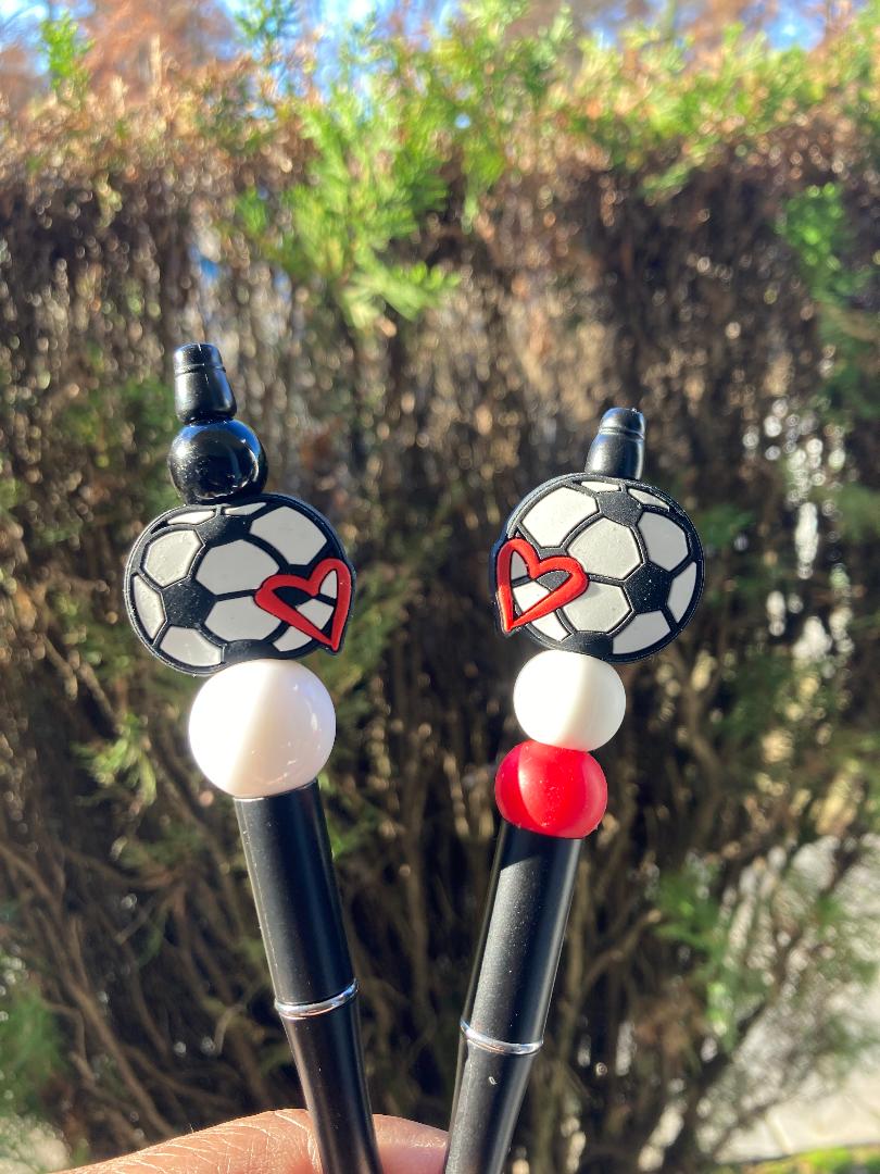 Soccer Beaded Pens