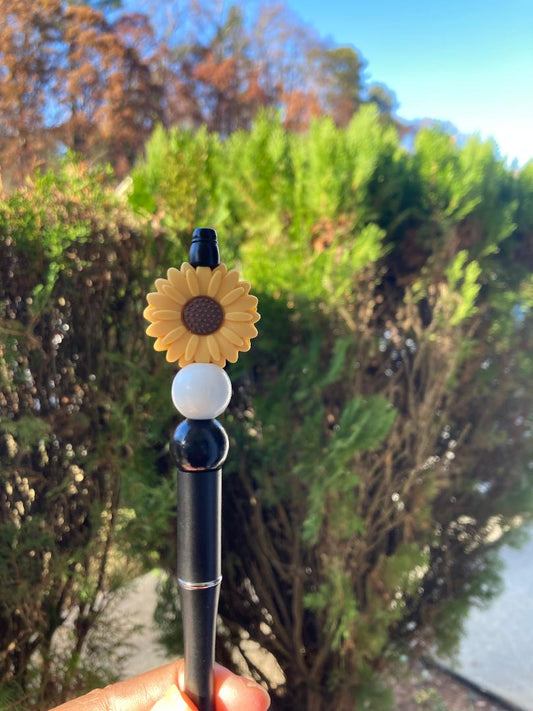Sunflower Beaded Pen
