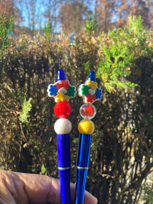 Autism Awareness Beaded Pen