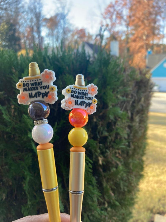 Do What Makes You Happy Beaded Pen