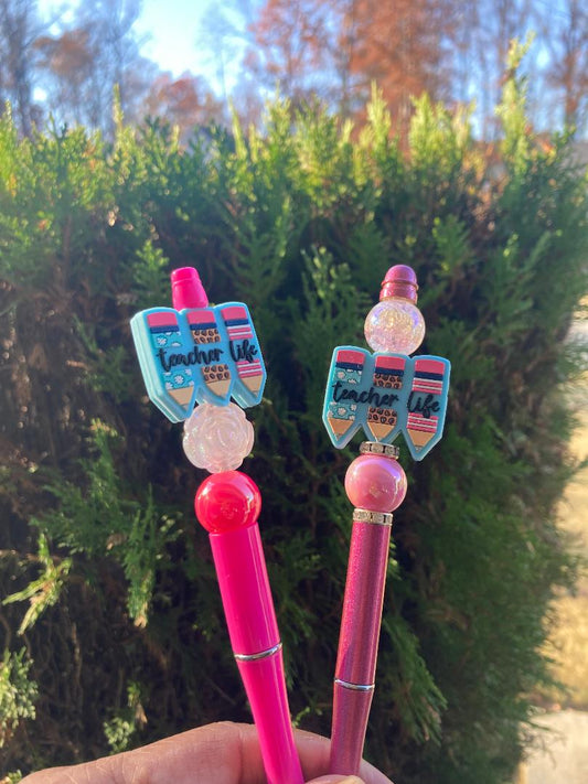 Teacher Life Beaded Pen