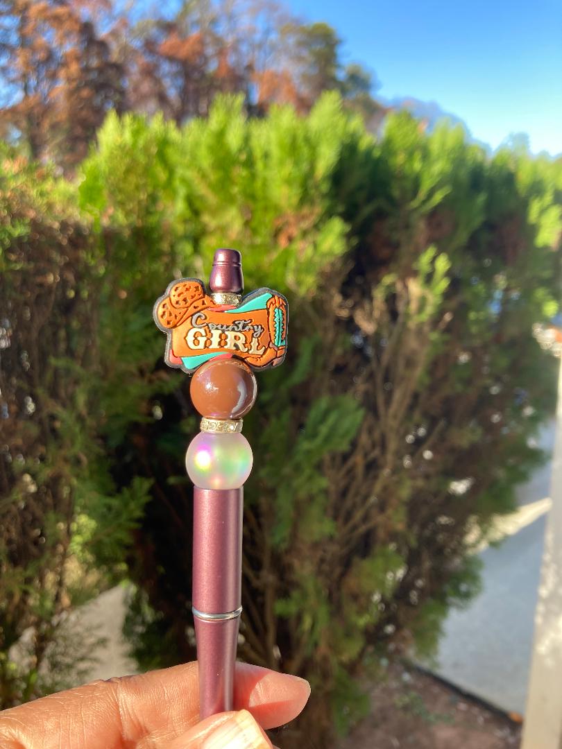 Cow Beaded Pen