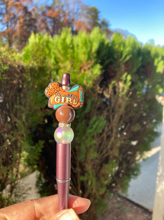 Cow Beaded Pen