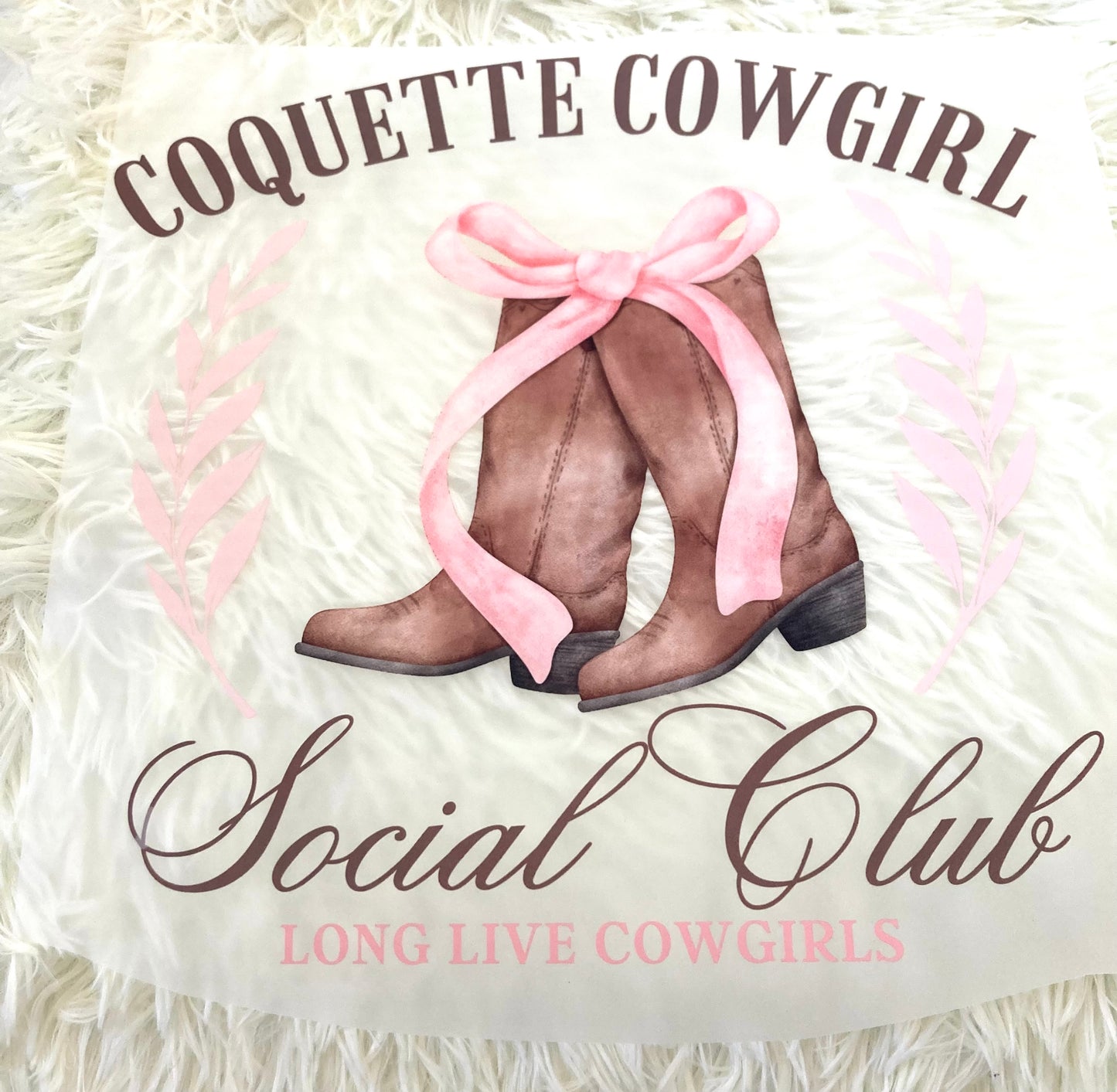 Coquette Cowgirl Social Club Tee Shirt Claim