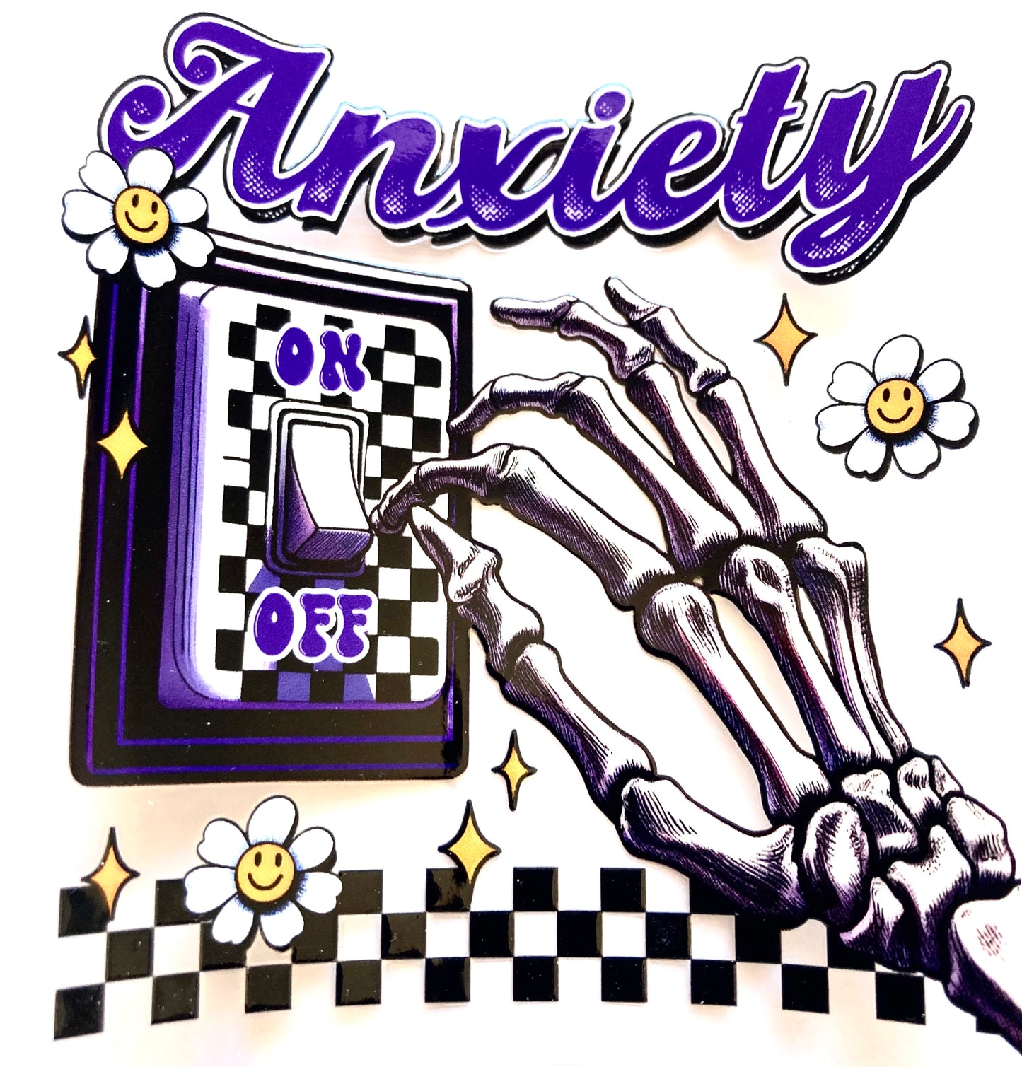 Anxiety Skeleton Hand Cup Wrap