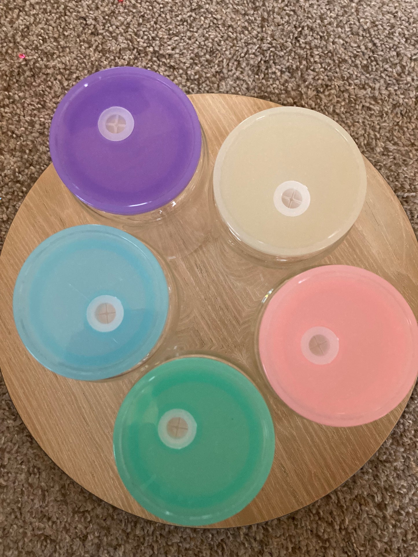 Colored Cup Tops Accessories