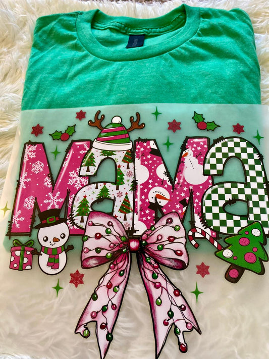 Christmas Mama Tee Shirt Claim