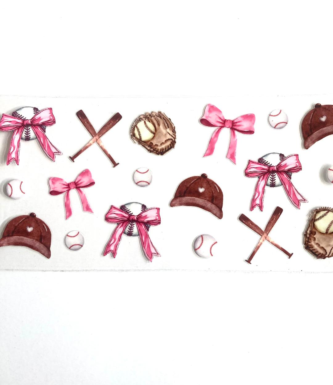 Baseball And Bows Cup Wrap