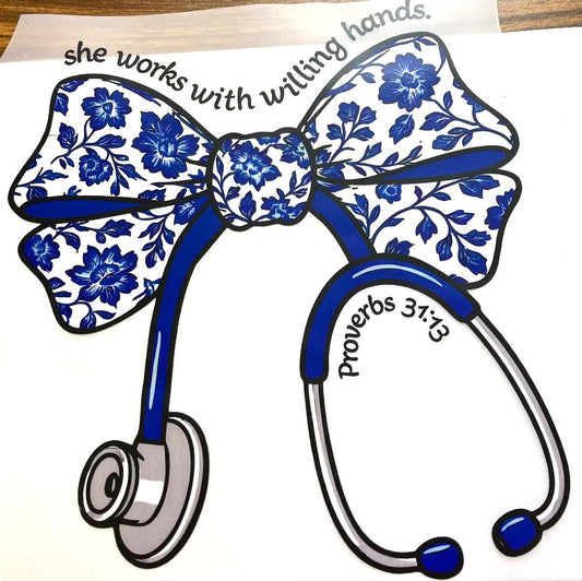 Nurse Blue Stethoscope Tee Shirt Claim