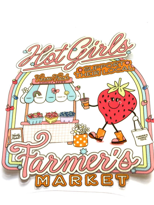 Hot Girls Support Their Local Farmer's Market Cup Wrap