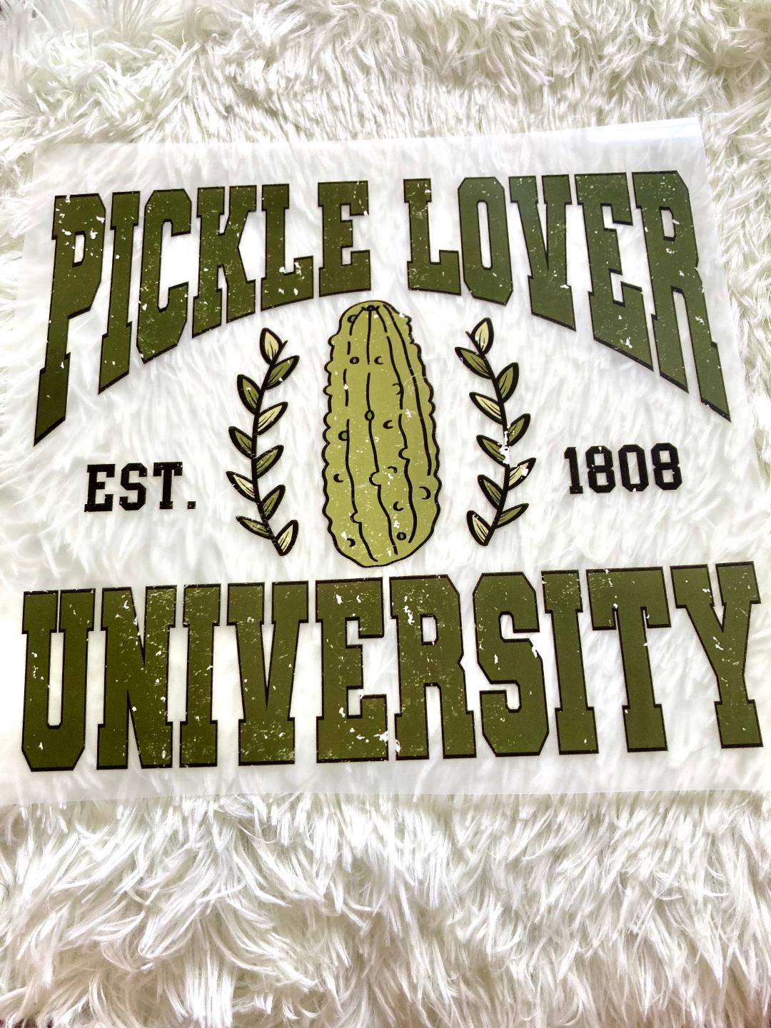 Pickle Lover University Tee Shirt Claim