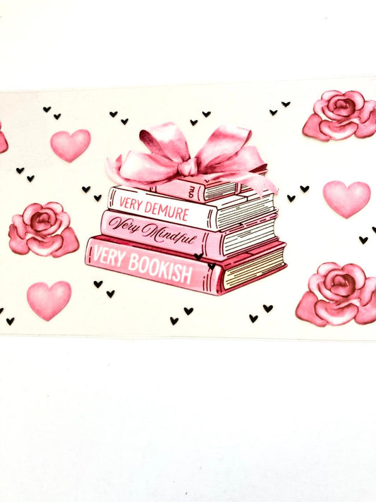 Pink Books Cup Wrap
