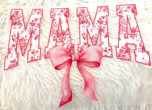 Pink Bow Mama Tee Shirt Claim