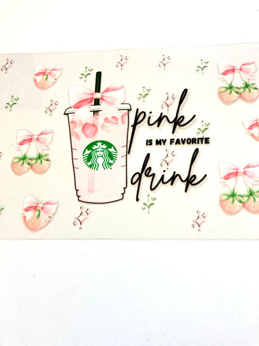 Pink Drinks Cup Wrap
