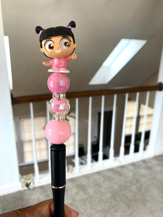 Pinky Girl Beaded Pen