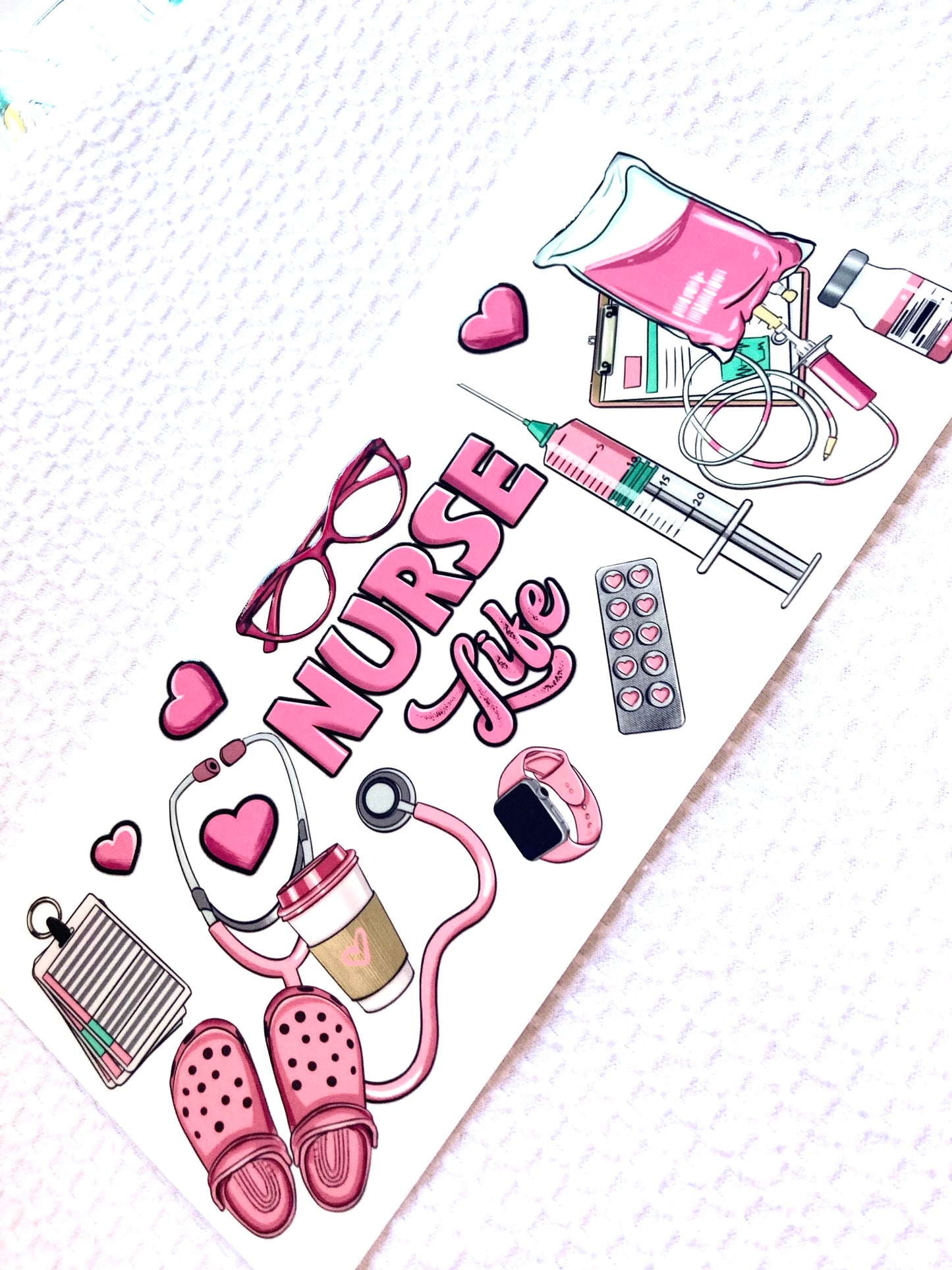 Pink Nurse Life Cup Wrap