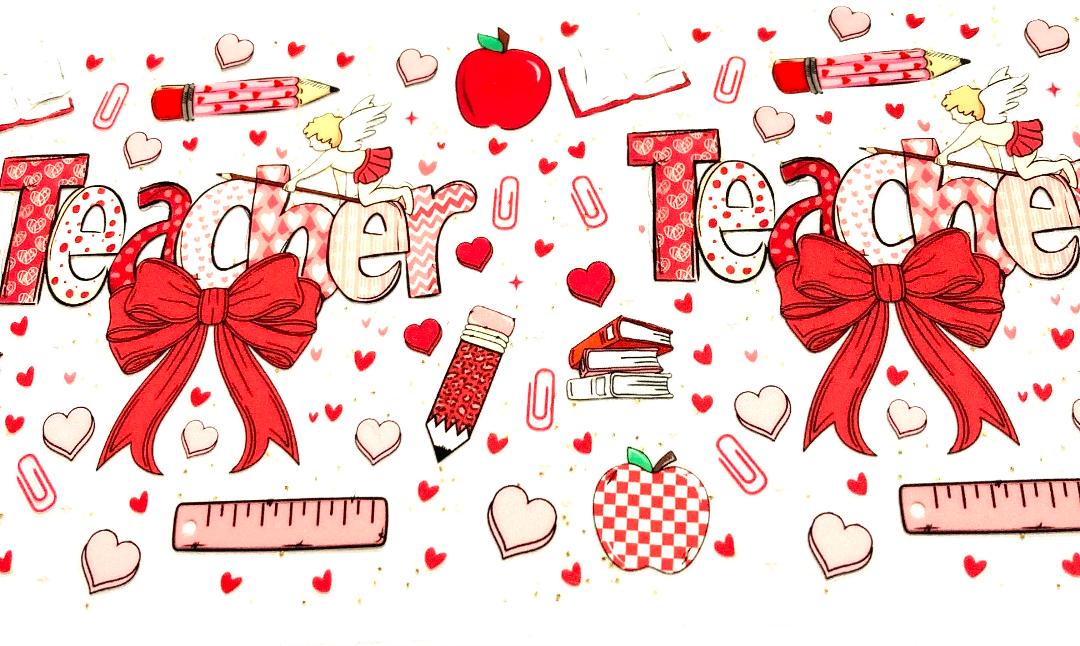 Red Teacher Supplies Cup Wrap