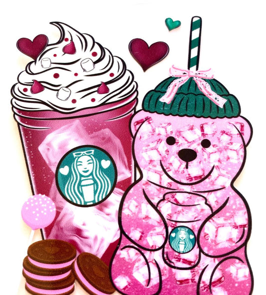 Starbuck Bear Coffee Cup Wrap