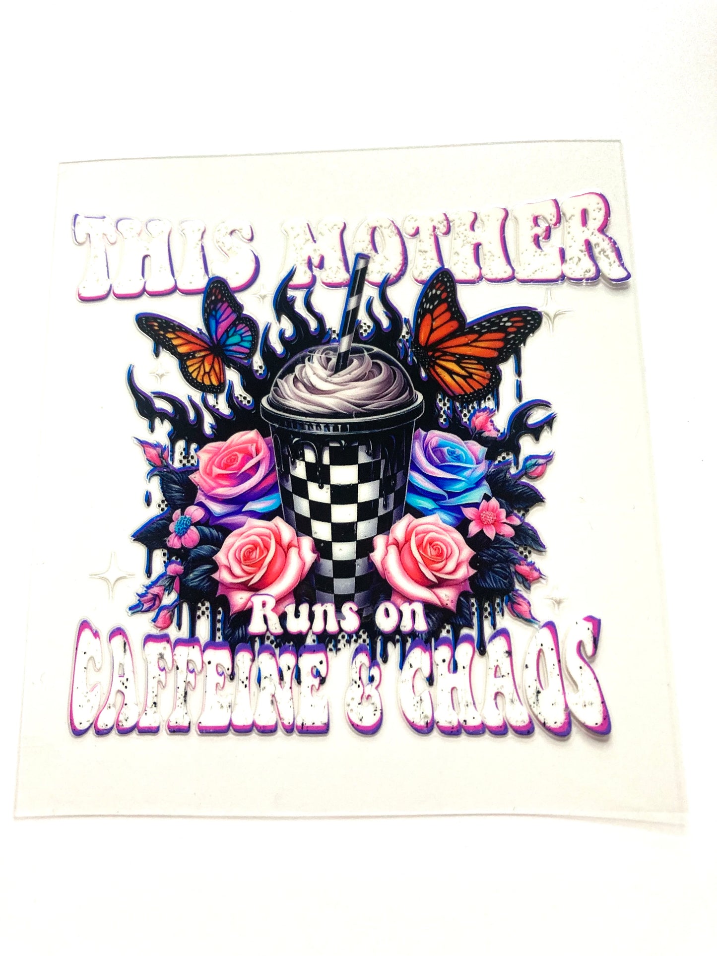 This Mother Runs On Caffeine And Chaos Cup Wrap