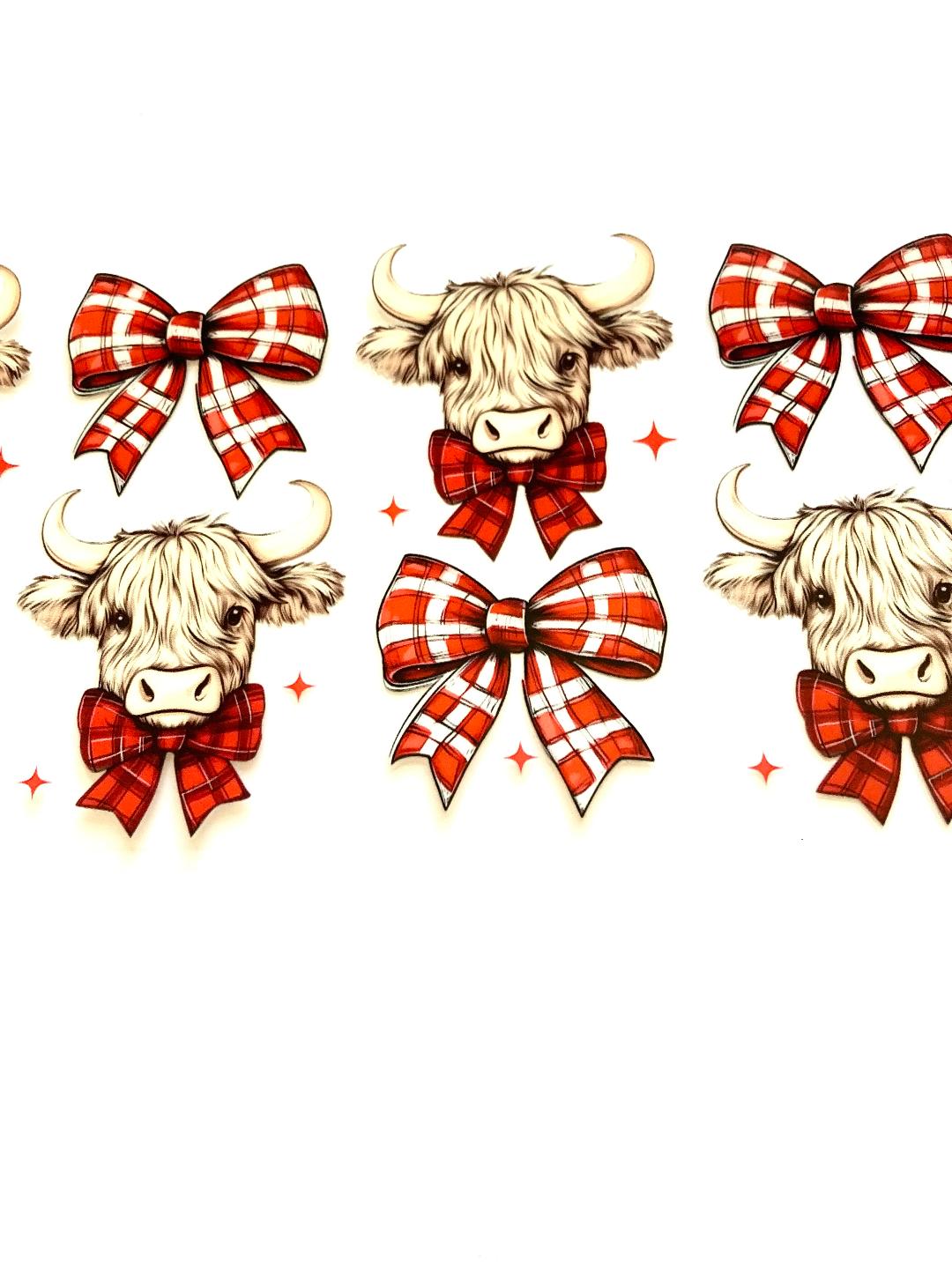 Christmas Cows And Bows Cup Wrap